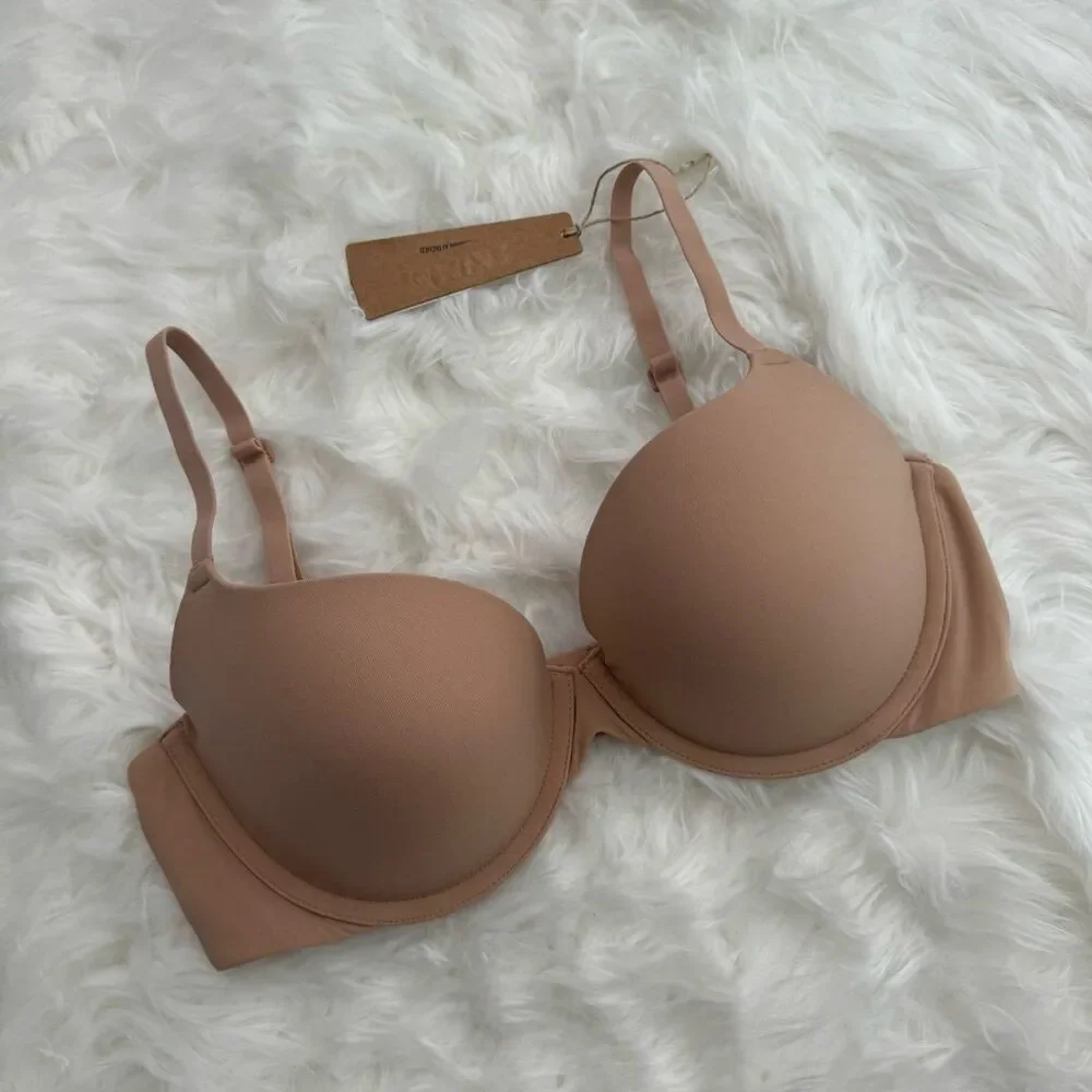 Skims Fits Everybody Pushup Demi Bra Clay Size 36C - Picture 3 of 5